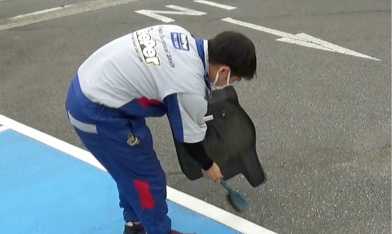 運転席マット払い